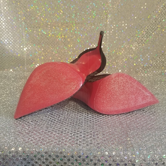 Louboutin Black Lace and Suede Neoalto 100mm Dentelle Resille Complete Set - Picture 9 of 14